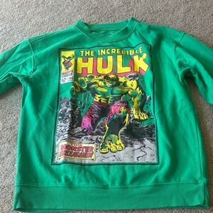 Marvel Green Hulk Comic Panel Kids Sweatshirt